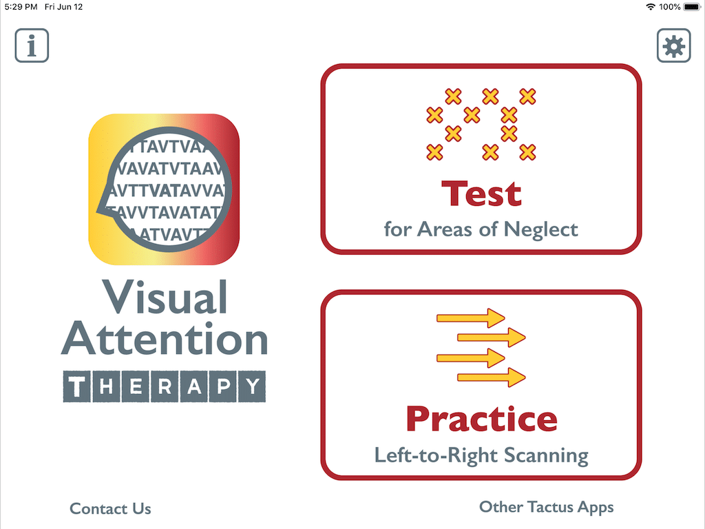 Visual Attention Therapy App for Left Neglect on iOS & Android - Cognition