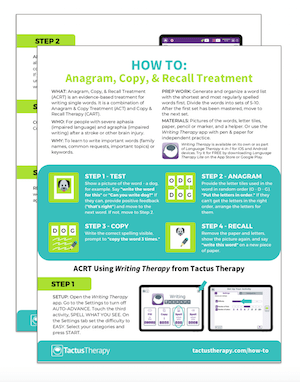 How to ACRT handout preview