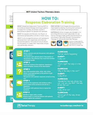 How to do Response Elaboration Training handout preview