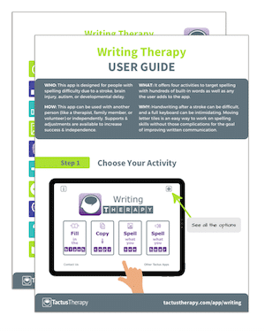 Writing Therapy User Guide Handout Preview