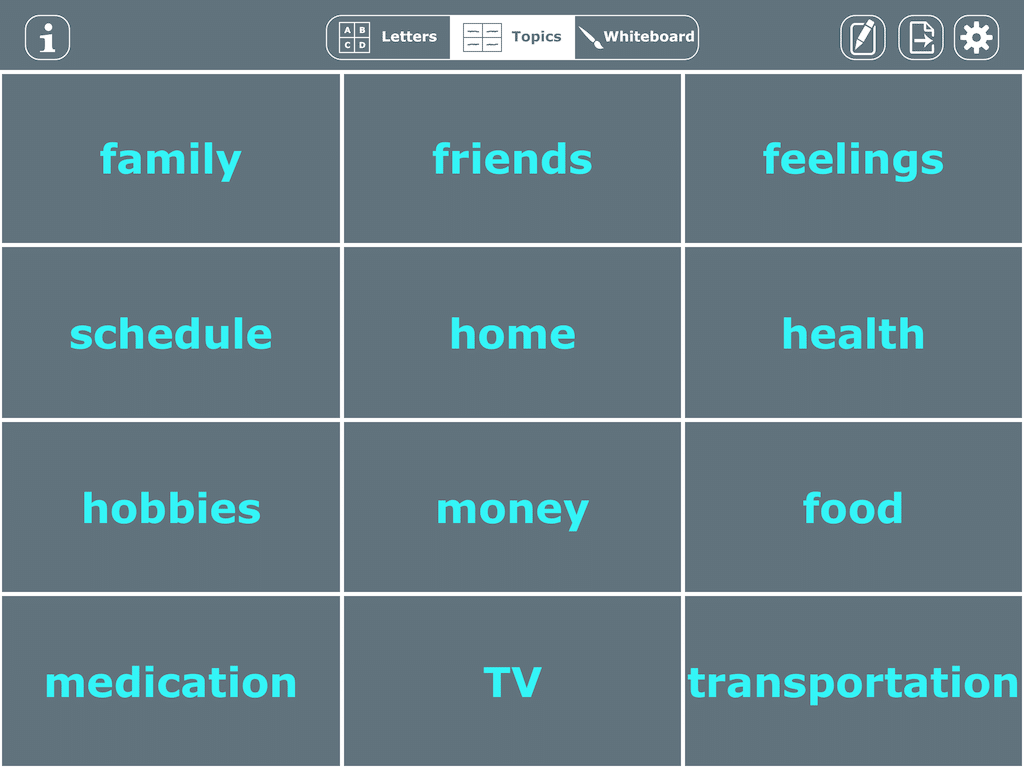 AlphaTopics AAC App: ABC Letter Board, Whiteboard & Topics for Speech