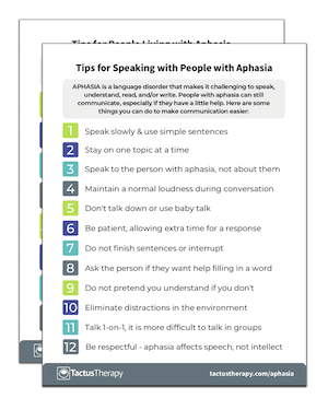 Aphasia Tips preview