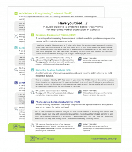 15 aphasia therapy techniques for improving verbal expression