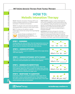 how to melodic intonation therapy handout preview