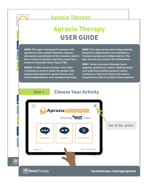 Apraxia User Guide Tips preview