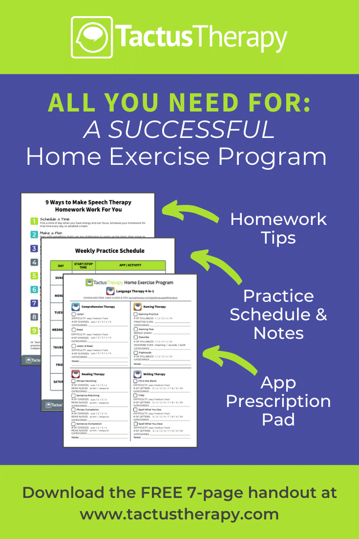 home exercise program speech therapy