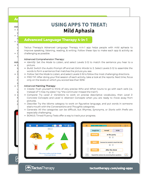 Tactus Therapy Using Apps Mild Aphasia preview